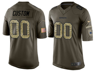 Men's Dallas Cowboys Customized Camo Salute to Service Jersey
