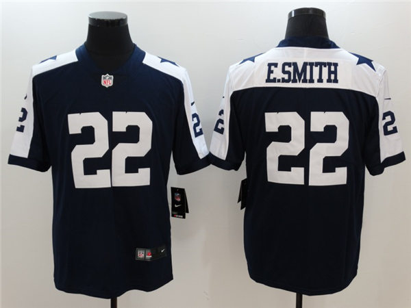 Men's Dallas Cowboys Retired Player #22 Emmitt Smith Nike Navy Alternate Vapor Limited Stitched Jersey