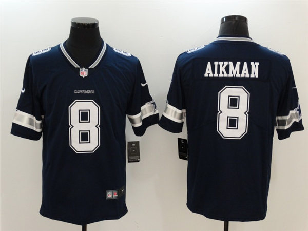 Men's Dallas Cowboys Retired Player #8 Troy Aikman Nike Navy Team Color Untouchable Limited Stitched Jersey