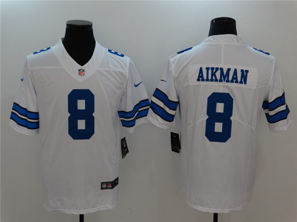Men's Dallas Cowboys Retired Player #8 Troy Aikman Nike White Vapor Untouchable Limited Stitched Jersey