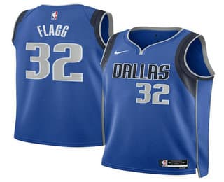 Men's Dallas Mavericks #32 Cooper Flagg Blue Sponsor Swingman Stitched Jersey