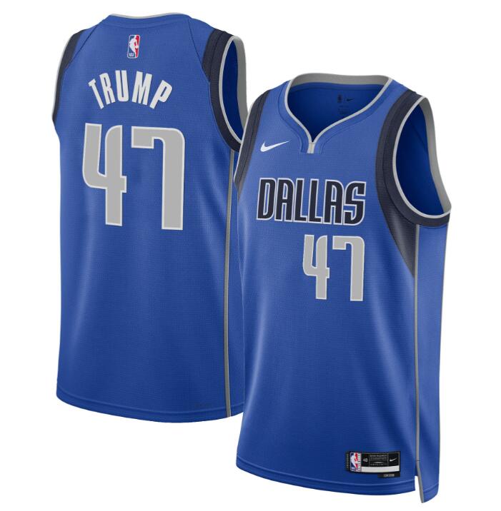 Men's Dallas Mavericks Swingman Jersey - All Stitched Icon Donald Trump