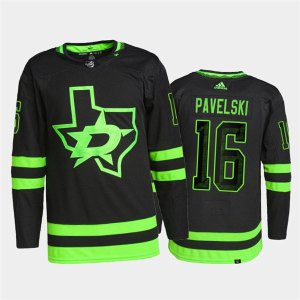 Men's Dallas Stars #16 Joe Pavelski adidas Blackout Alternate Jersey Stitched