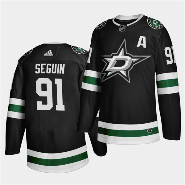 Men's Dallas Stars #91 Tyler Seguin 2021 Black Classic Edition Jersey Stitched