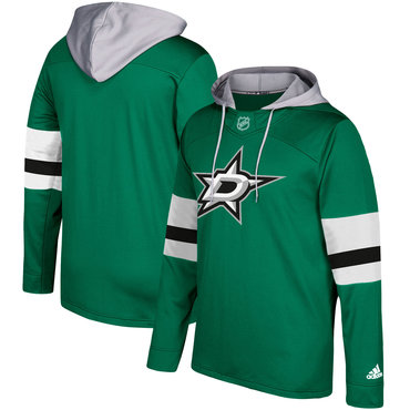 Men's Dallas Stars Adidas Green Silver Jersey Pullover Hoodie