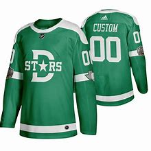 Men's Dallas Stars Custom Adidas Green 2019-20 Winter Classic Jersey Stitched