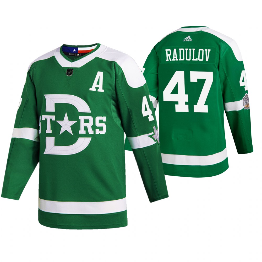 Men's Dallas Texans #47 Alexander Radulov 2020 Winter Classic Jersey - Green