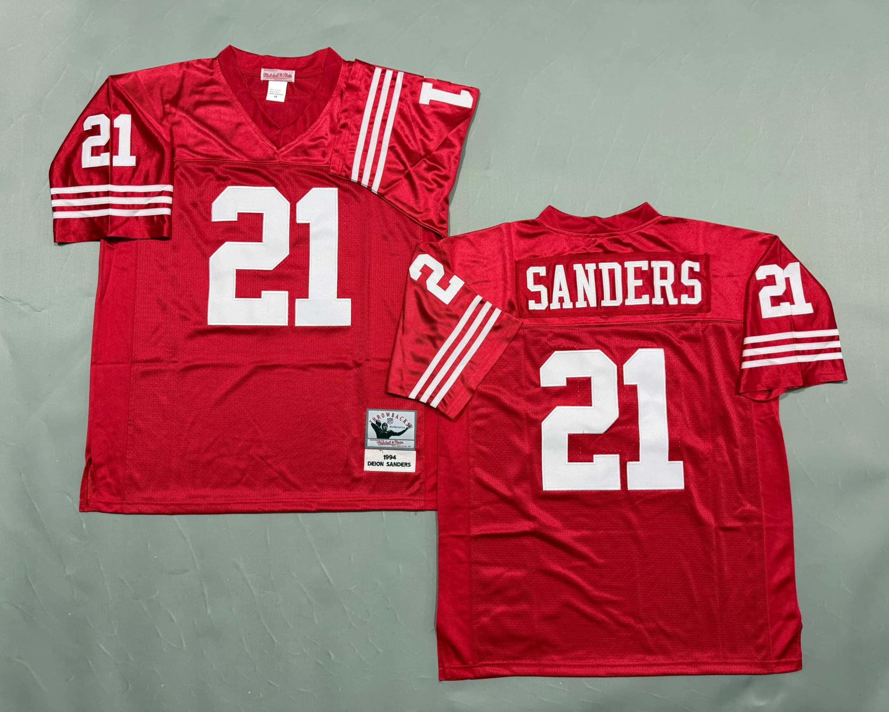 Men's Deion Sanders Scarlet San Francisco 49ers.