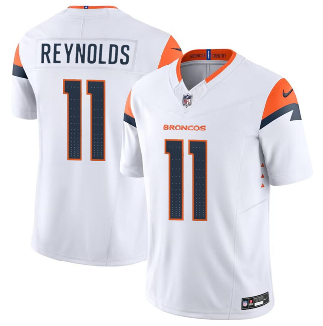 Men's Denver Broncos #11 Josh Reynolds White 2024 F.U.S.E. Vapor Limited Football Stitched Jersey