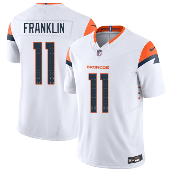 Men's Denver Broncos #11 Troy Franklin White 2025 F.U.S.E. Vapor Limited Football Stitched Jersey
