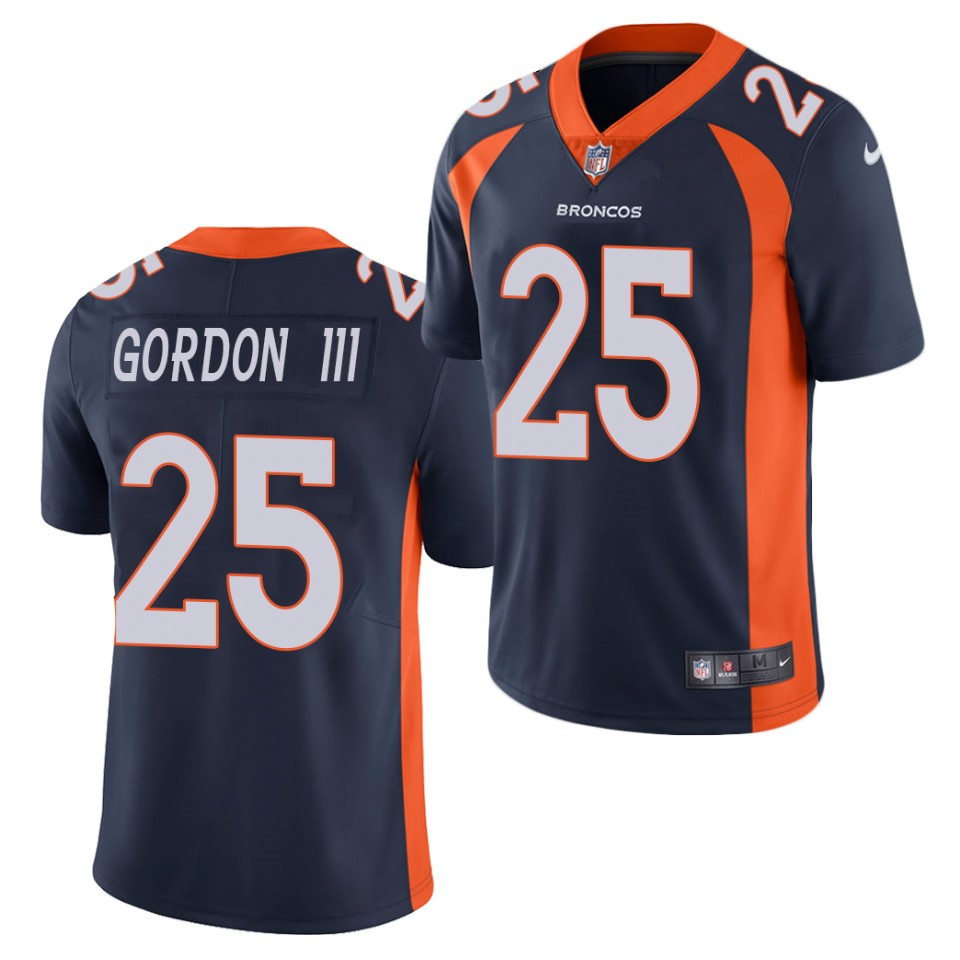 Men's Denver Broncos #25 Melvin Gordon III Navy Nike NFL Vapor Untouchable Limited Jersey