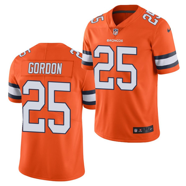 Men's Denver Broncos #25 Melvin Gordon III Orange Nike NFL Vapor Untouchable Color Rush Limited Player