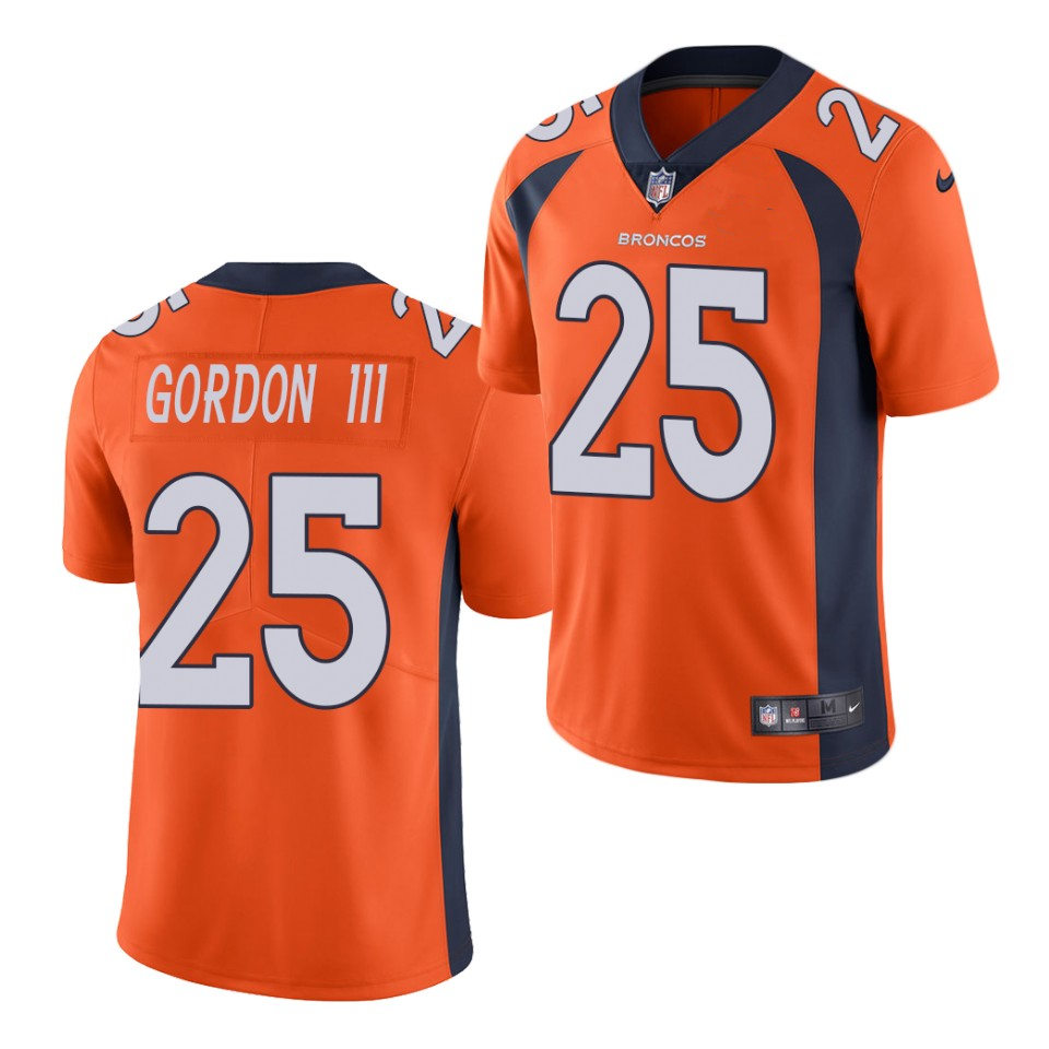 Men's Denver Broncos #25 Melvin Gordon III Orange Nike NFL Vapor Untouchable Limited Jersey
