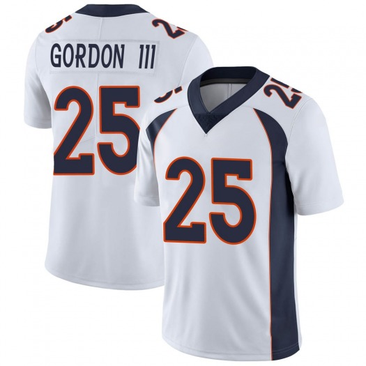Men's Denver Broncos #25 Melvin Gordon III White Nike NFL Vapor Untouchable Limited Jersey