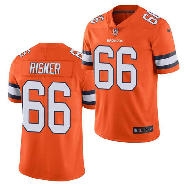 Men's Denver Broncos #66 Dalton Risner Orange Nike NFL Vapor Untouchable Color Rush Limited Player