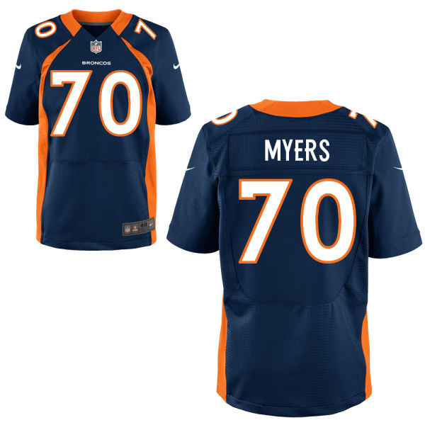 Men's Denver Broncos #70 Robert Myers Navy Blue Alternate NFL Nike Elite Jersey