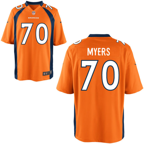 Men's Denver Broncos #70 Robert Myers Orange Team Color NFL Nike Elite Jersey