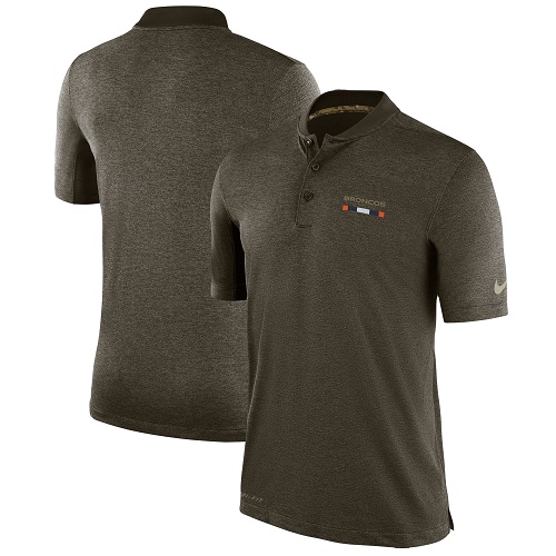 Men's Denver Broncos Nike Olive Salute to Service Sideline Polo T-Shirt