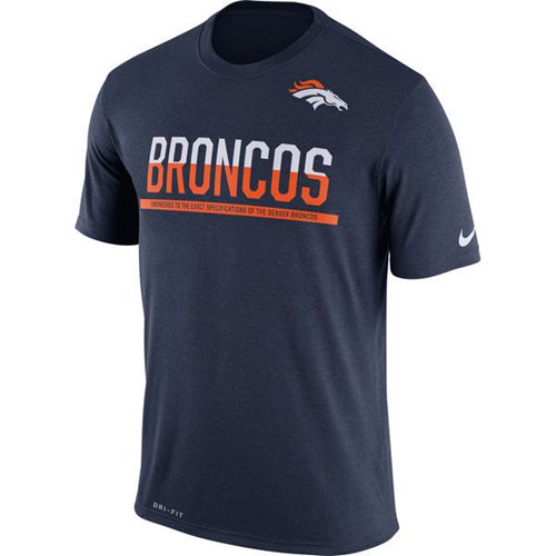 Men's Denver Broncos Nike Practice Legend Performance T-Shirt Navy
