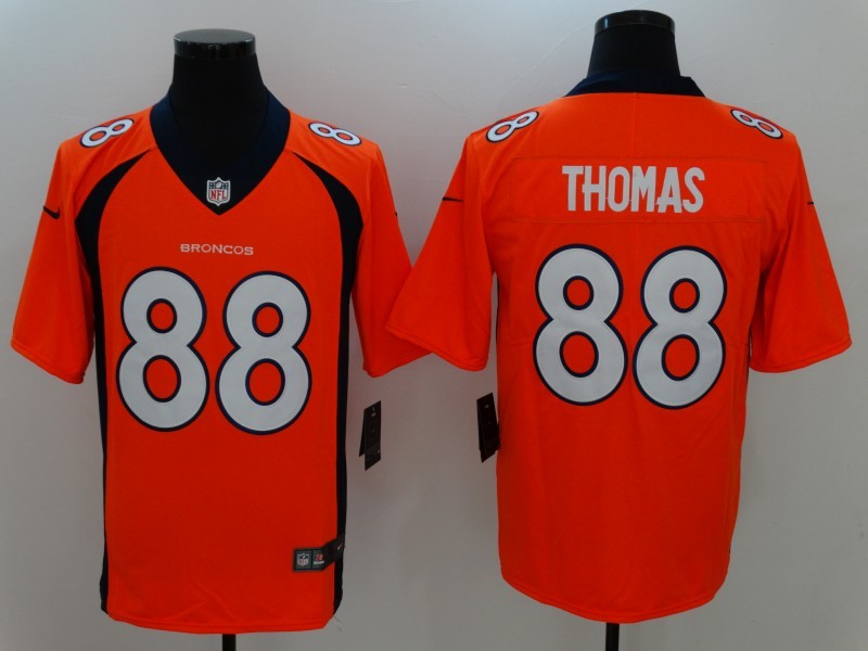 Men's Denver Broncos Retired Player #88 Demaryius Thomas Nike Orange Vapor Untouchable Limited Stitched Jersey