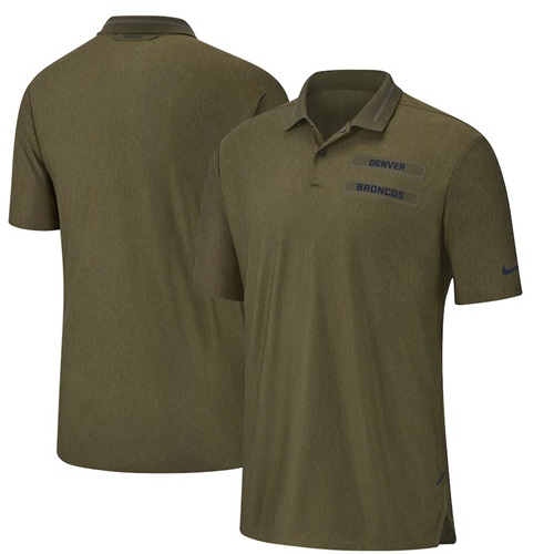 Men's Denver Broncos Salute to Service Sideline Polo Olive