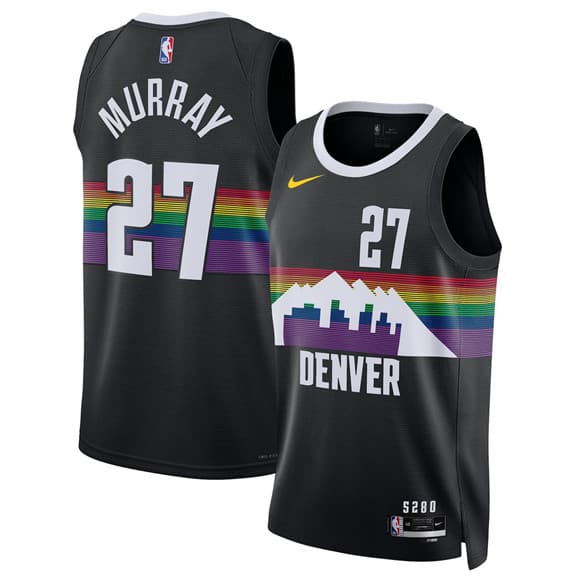 Men's Denver Nuggets #27 Jamal Murray Black 2025-26 City Edition Stitched Basketball Jersey