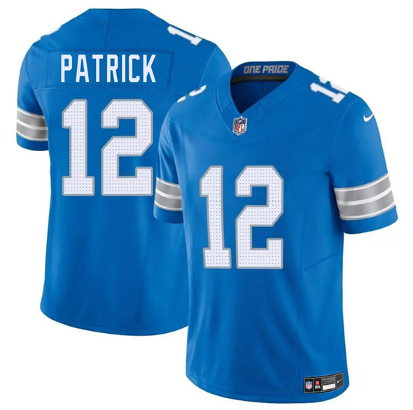 Men's Detroit Lions #12 Tim Patrick Blue 2025 F.U.S.E. Vapor Limited Football Stitched Jersey