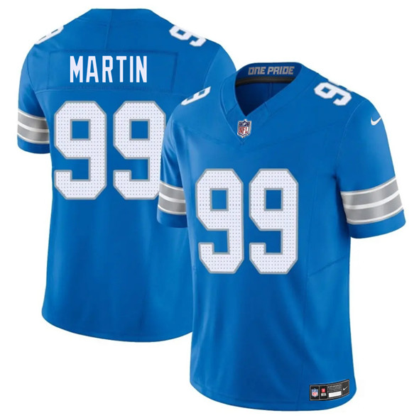 Men's Detroit Lions #99 Brodric Martin Blue 2025 F.U.S.E. Vapor Limited Football Stitched Jersey