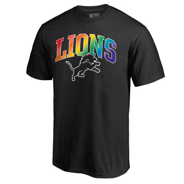 Men's Detroit Lions NFL Pro Line By Fanatics Branded Black Big & Tall Pride T-Shirt