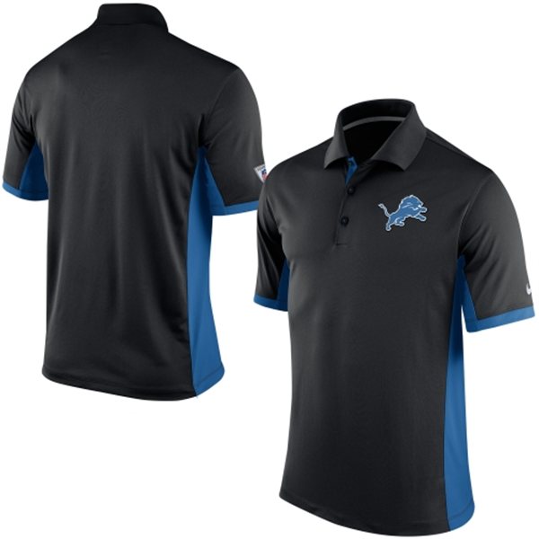 Men's Detroit Lions Nike Black Team Issue Performance Polo