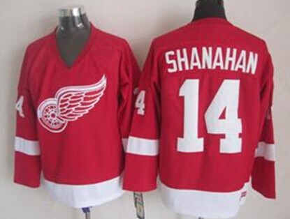 Men's Detroit Red Wings #14 Brendan Shanahan Red Throwback CCM Jersey Stitched