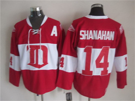 Men's Detroit Red Wings #14 Brendan Shanahan Red Winter Classic Throwback CCM Jersey Stitched