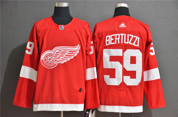 Men's Detroit Red Wings #59 Tyler Bertuzzi Adidas Home Red Jersey Stitched
