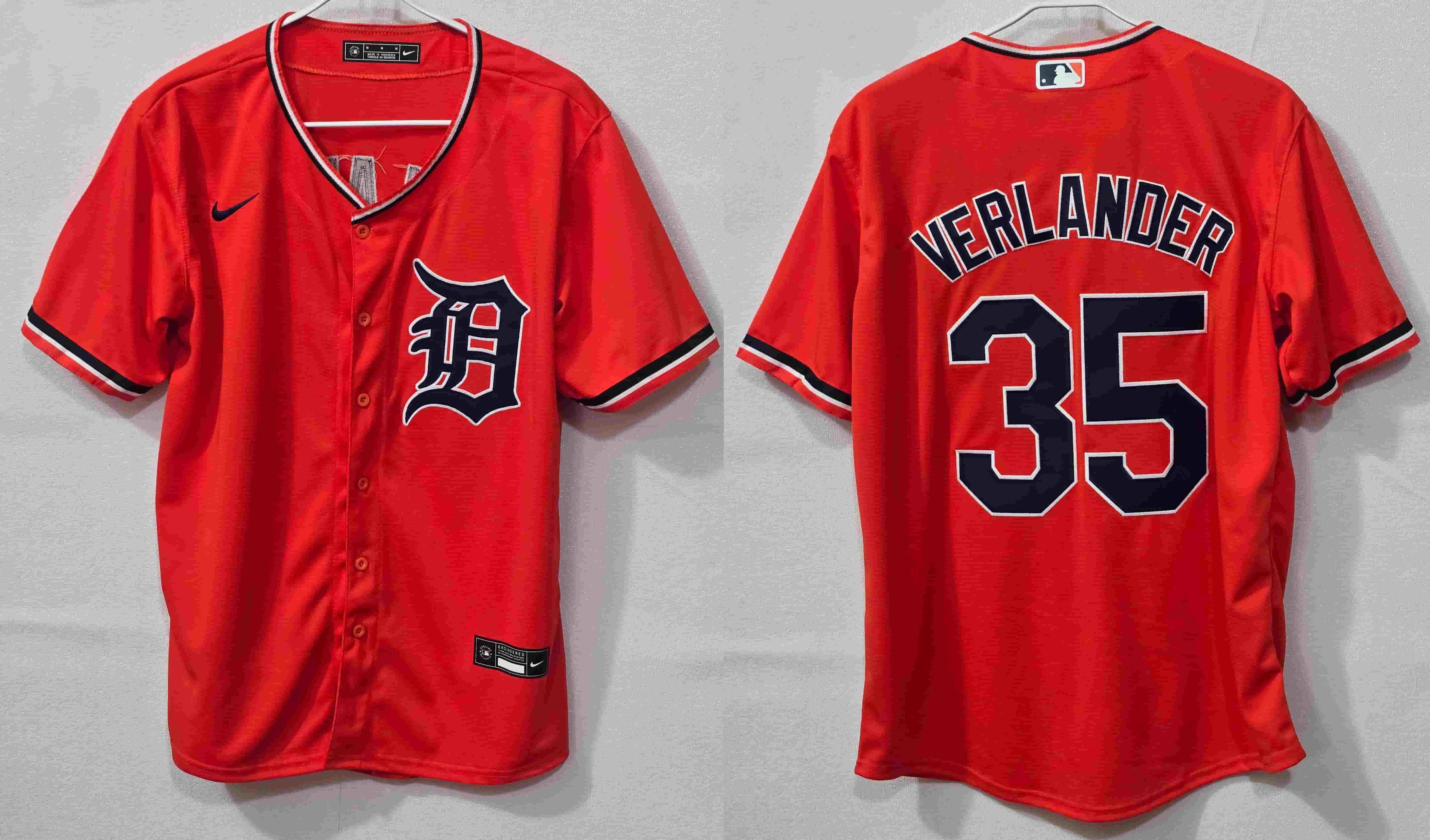 Men's Detroit Tigers  2026 Alternate Vapor Premier Limited Jersey - All Stitched 35 VERLANDER