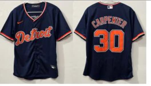 Men's Detroit Tigers  2026 Alternate Vapor Premier Limited Jersey - All Stitched Kerry Carpenter 30