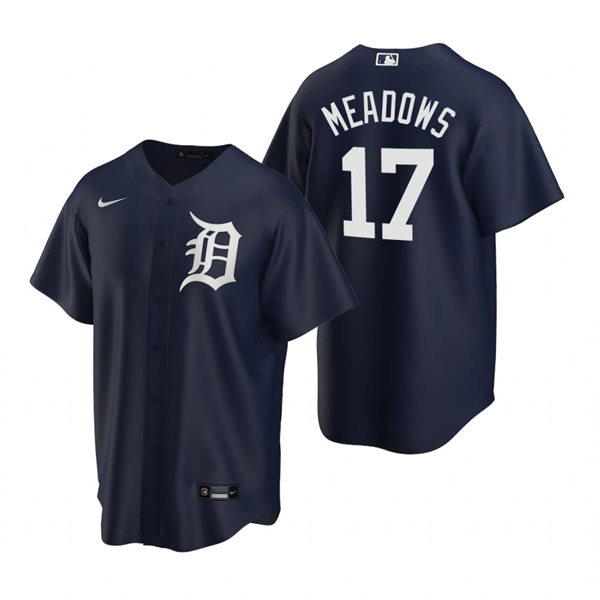 Men's Detroit Tigers #17 Austin Meadows Nike Navy Alternate CoolBase Jersey