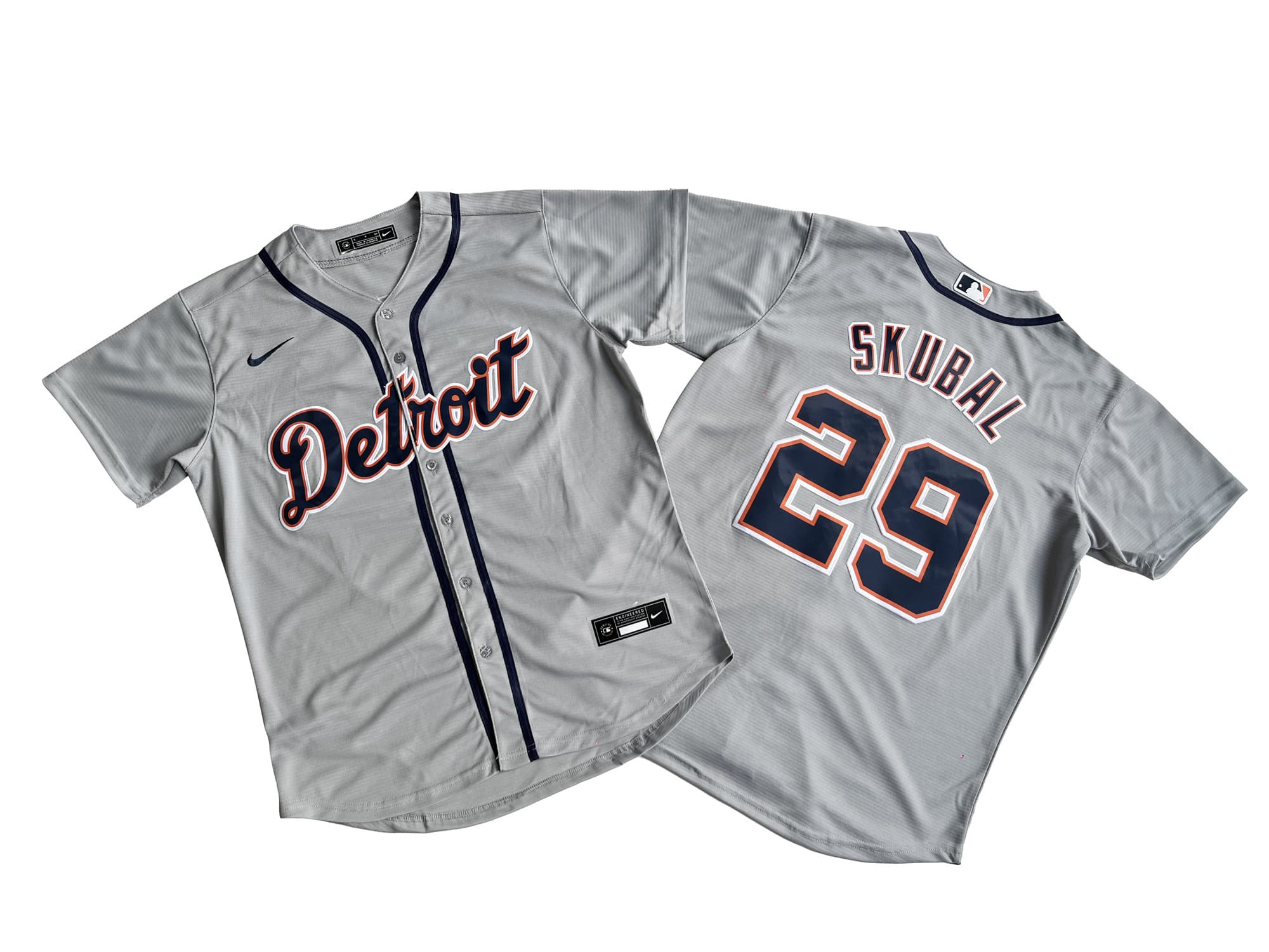 Men's Detroit Tigers 20# Spencer Torkelson Nike Gray Home Replica Jersey