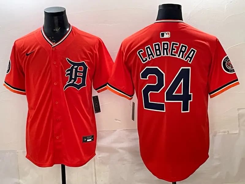 Men's Detroit Tigers 2026 Alternate Vapor Premier Limited Jersey -   - All Stitched Miguel Cabrera 24