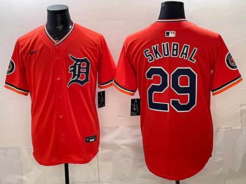 Men's Detroit Tigers 2026 Alternate Vapor Premier Limited Jersey -   - All Stitched Tarik Skubal 29
