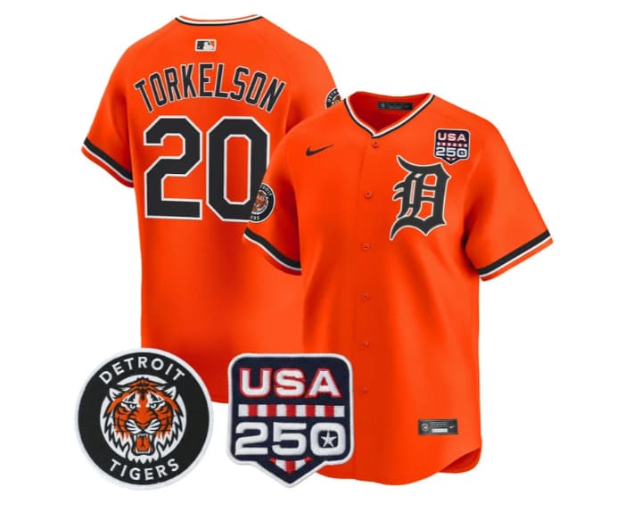 Men's Detroit Tigers 2026 Alternate Vapor Premier Limited Jersey - 250America Patch - All Stitched Spencer  Torkelson 20