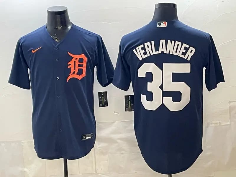 Men's Detroit Tigers 2026 Alternate Vapor Premier Limited Jersey - All Stitched  35 VERLANDER