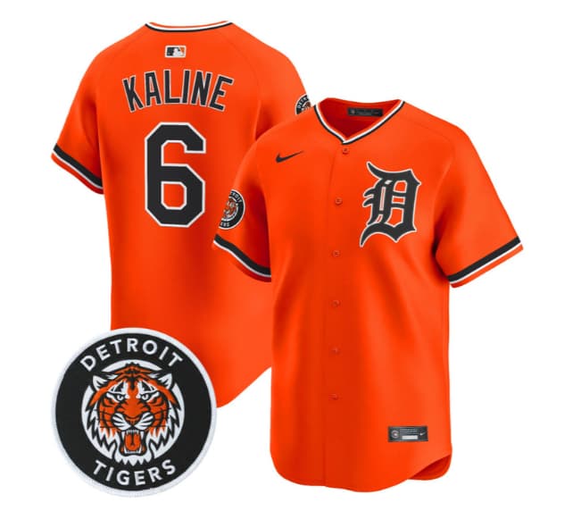 Men's Detroit Tigers 2026 Alternate Vapor Premier Limited Jersey - All Stitched  Al Kaline 6