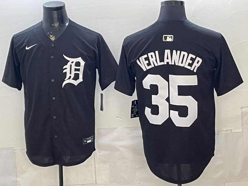 Men's Detroit Tigers 2026 Alternate Vapor Premier Limited Jersey - All Stitched 35 VERLANDER