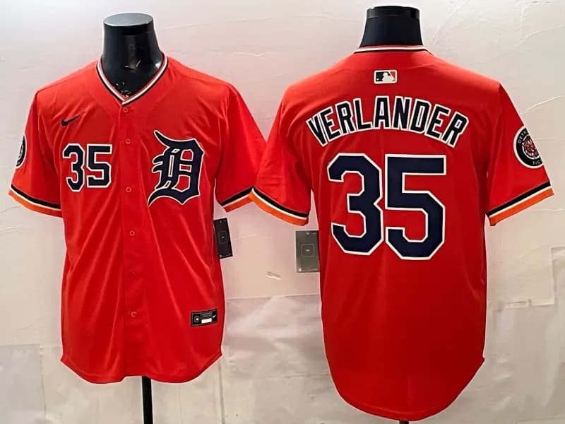 Men's Detroit Tigers 2026 Alternate Vapor Premier Limited Jersey - All Stitched 35 VERLANDER