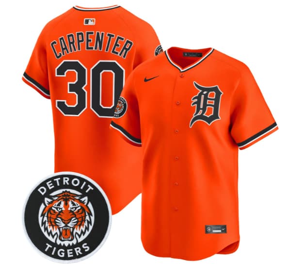 Men's Detroit Tigers 2026 Alternate Vapor Premier Limited Jersey - All Stitched Kerry Carpenter 30