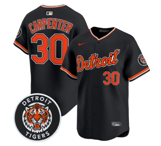 Men's Detroit Tigers 2026 Alternate Vapor Premier Limited Jersey - All Stitched Kerry Carpenter
