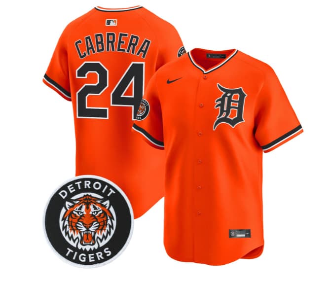 Men's Detroit Tigers 2026 Alternate Vapor Premier Limited Jersey - All Stitched Miguel Cabrera 24