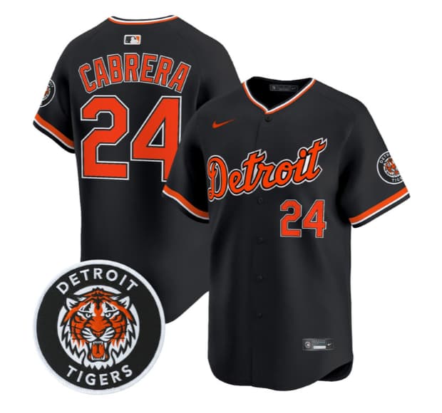 Men's Detroit Tigers 2026 Alternate Vapor Premier Limited Jersey - All Stitched Miguel Cabrera