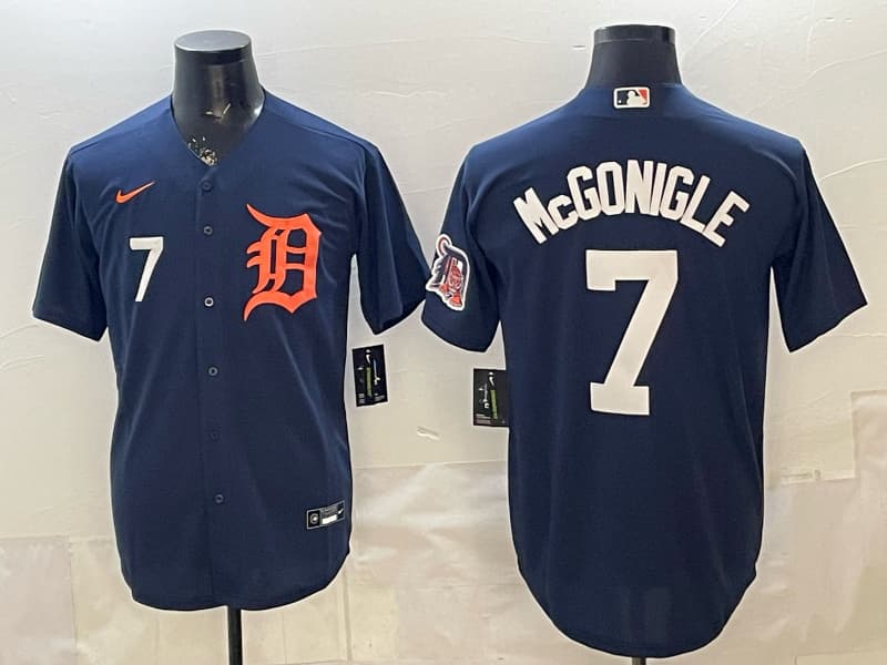 Men's Detroit Tigers 2026 Alternate Vapor Premier Limited Jersey # 7  McGONIGLE