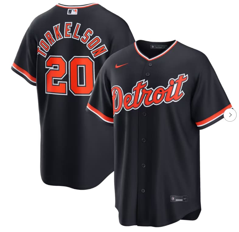 Men's Detroit Tigers Spencer Torkelson Nike Navy Alternate Replica Jersey